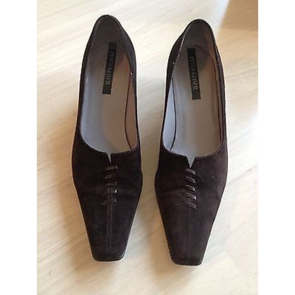 Peter Kaiser Women's Shoes Brown Suede Heels Shoe Size Uk 4 Us 6